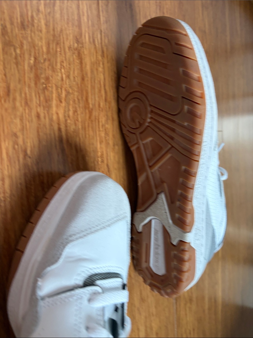 New Balance 550 White, Gray & Gum Low-Top Sneakers - Picture 5 of 8